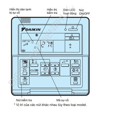 Điều khiển Daikin âm tường